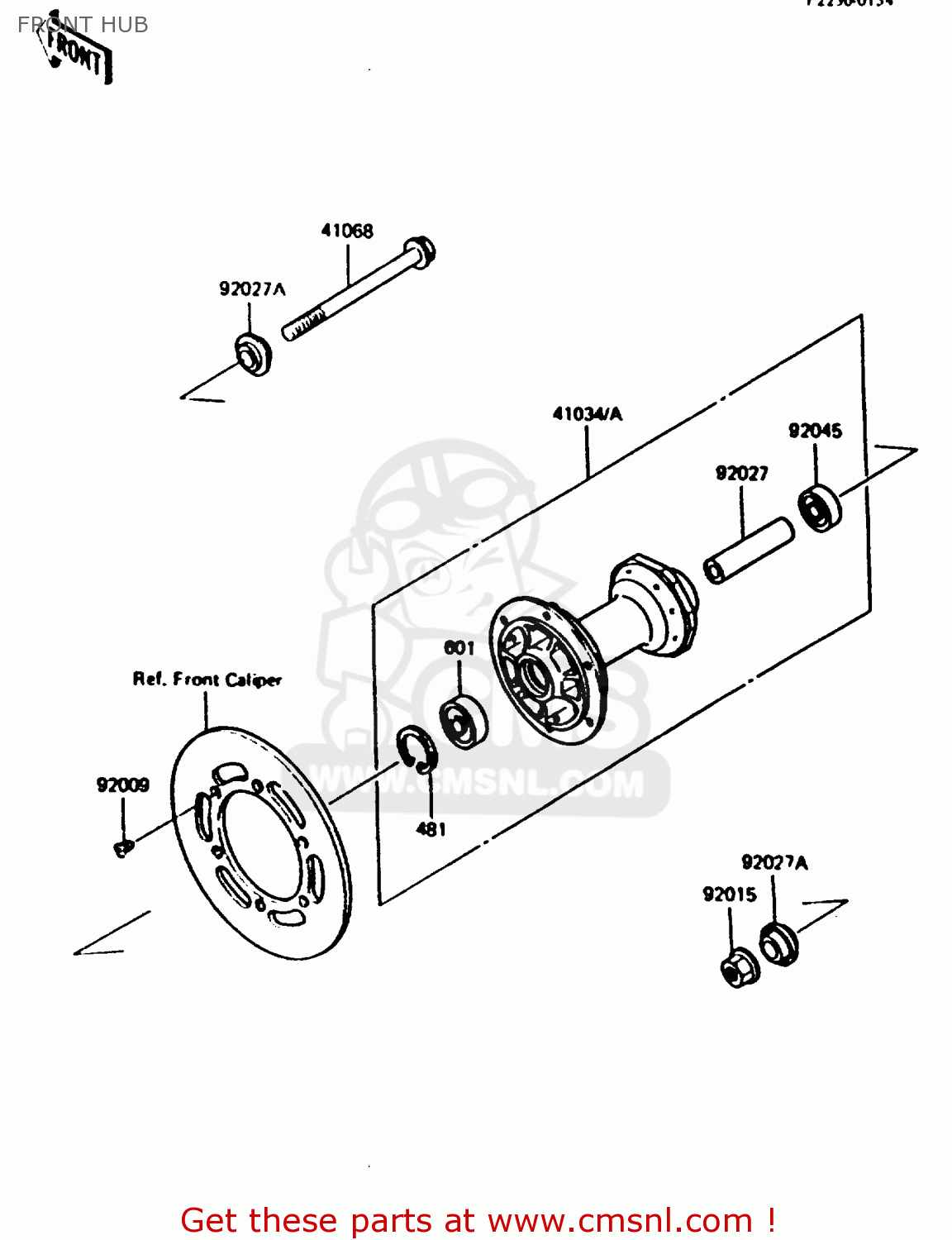 FRONT HUB KX80-H2 1987 WEST GERMANY