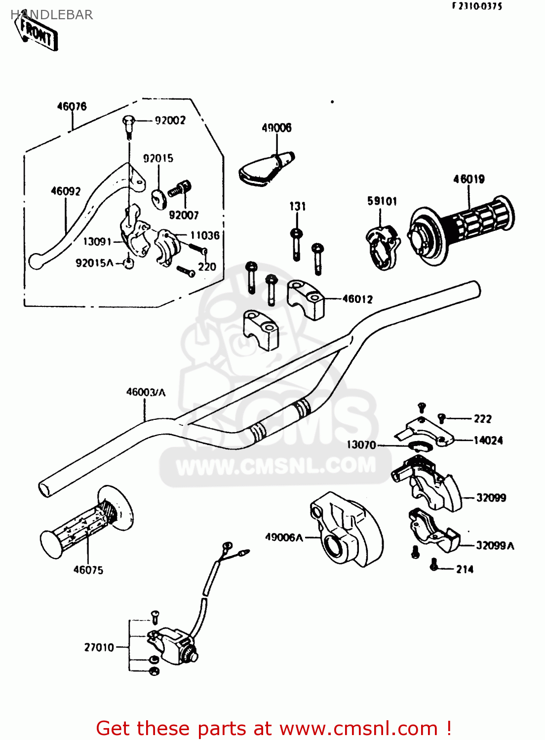 HANDLEBAR KX80-H2 1987 WEST GERMANY