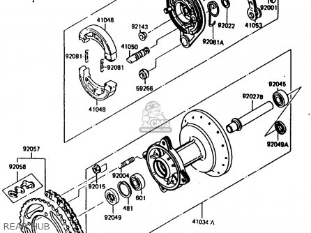 REAR HUB - KX80-H2 1987 WEST GERMANY