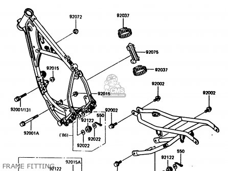 FRAME FITTING - KX80-H2 1987 WEST GERMANY