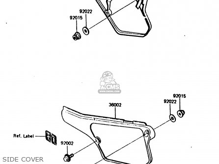 SIDE COVER - KX80-H2 1987 WEST GERMANY