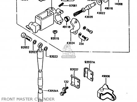 FRONT MASTER CYLINDER - KX80-H2 1987 WEST GERMANY