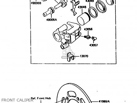 FRONT CALIPER - KX80-H2 1987 WEST GERMANY