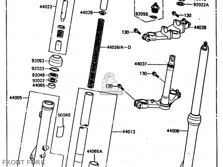 FRONT FORK - KX80-H2 1987 WEST GERMANY