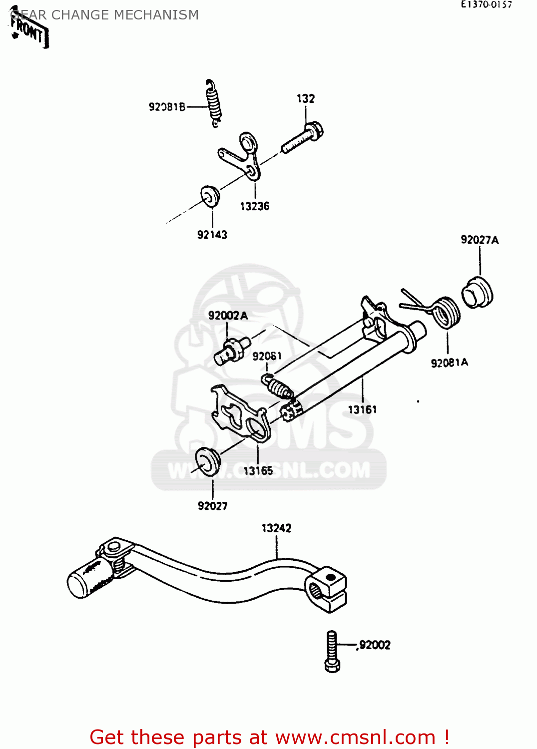 GEAR CHANGE MECHANISM KX80-J1 1986 UNITED KINGDOM AL