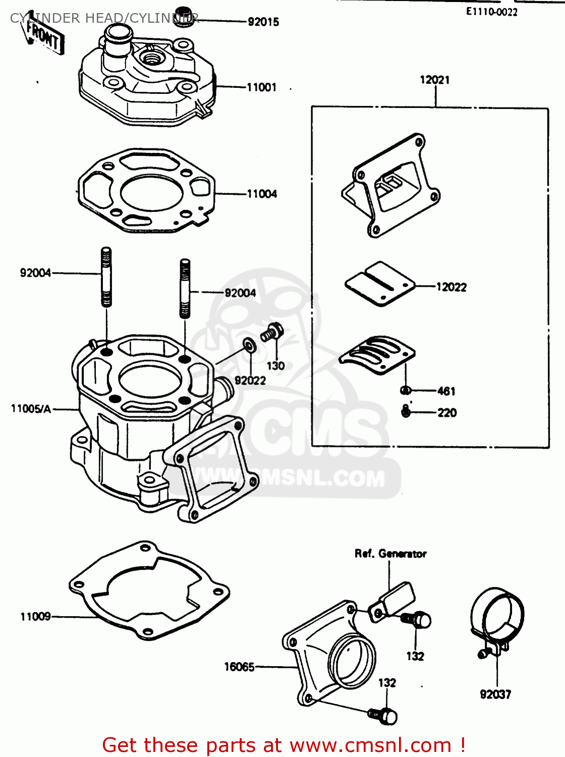 CYLINDER HEAD/CYLINDER KX80-J1 1986 UNITED KINGDOM AL
