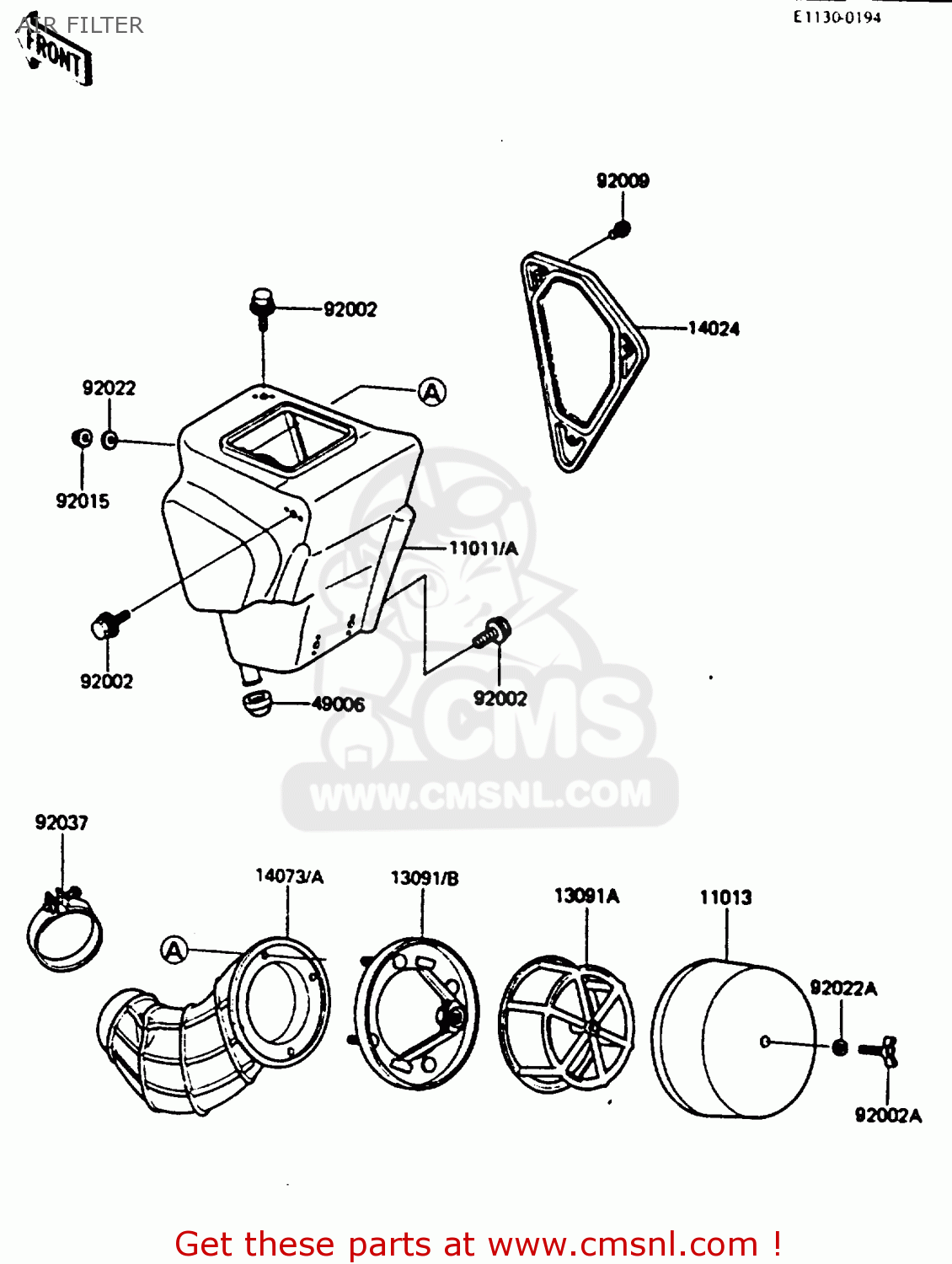 AIR FILTER KX80-J1 1986 UNITED KINGDOM AL