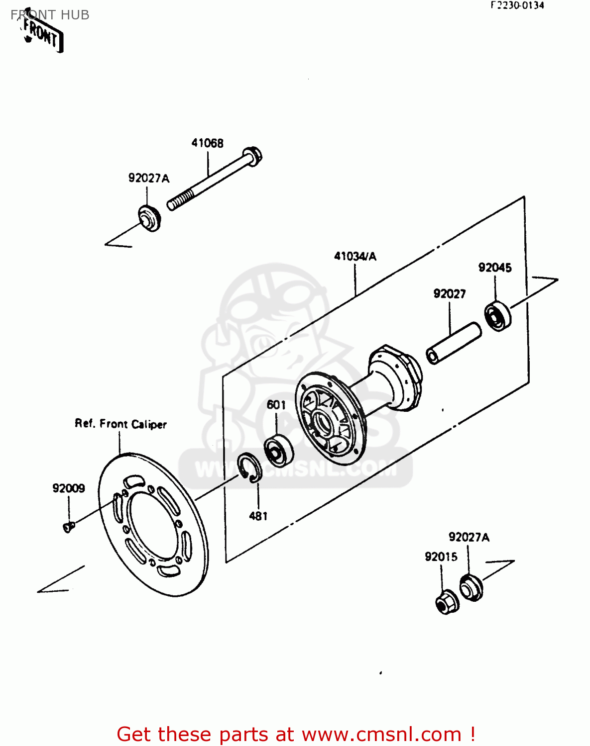 FRONT HUB KX80-J1 1986 UNITED KINGDOM AL