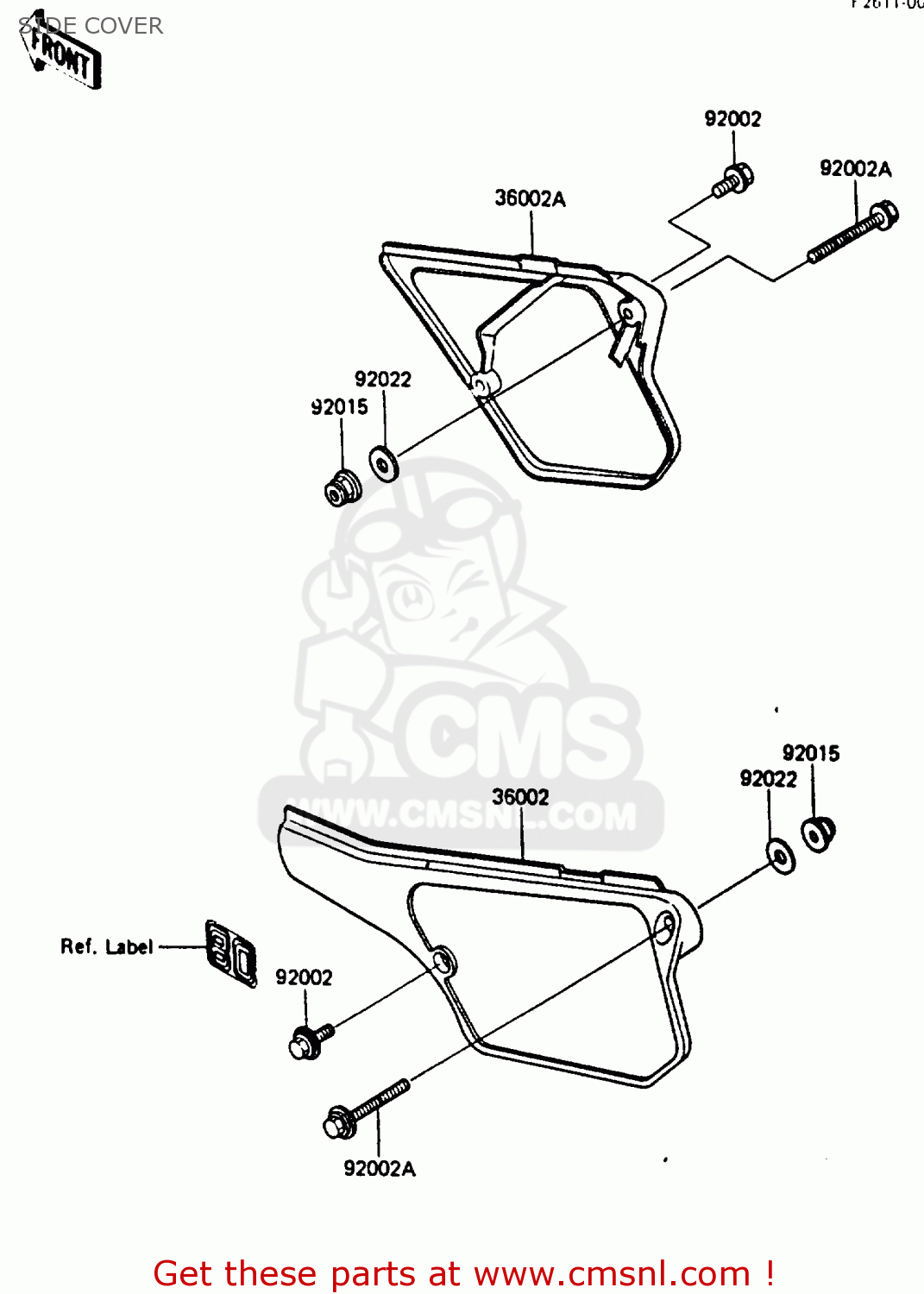 SIDE COVER KX80-J1 1986 UNITED KINGDOM AL