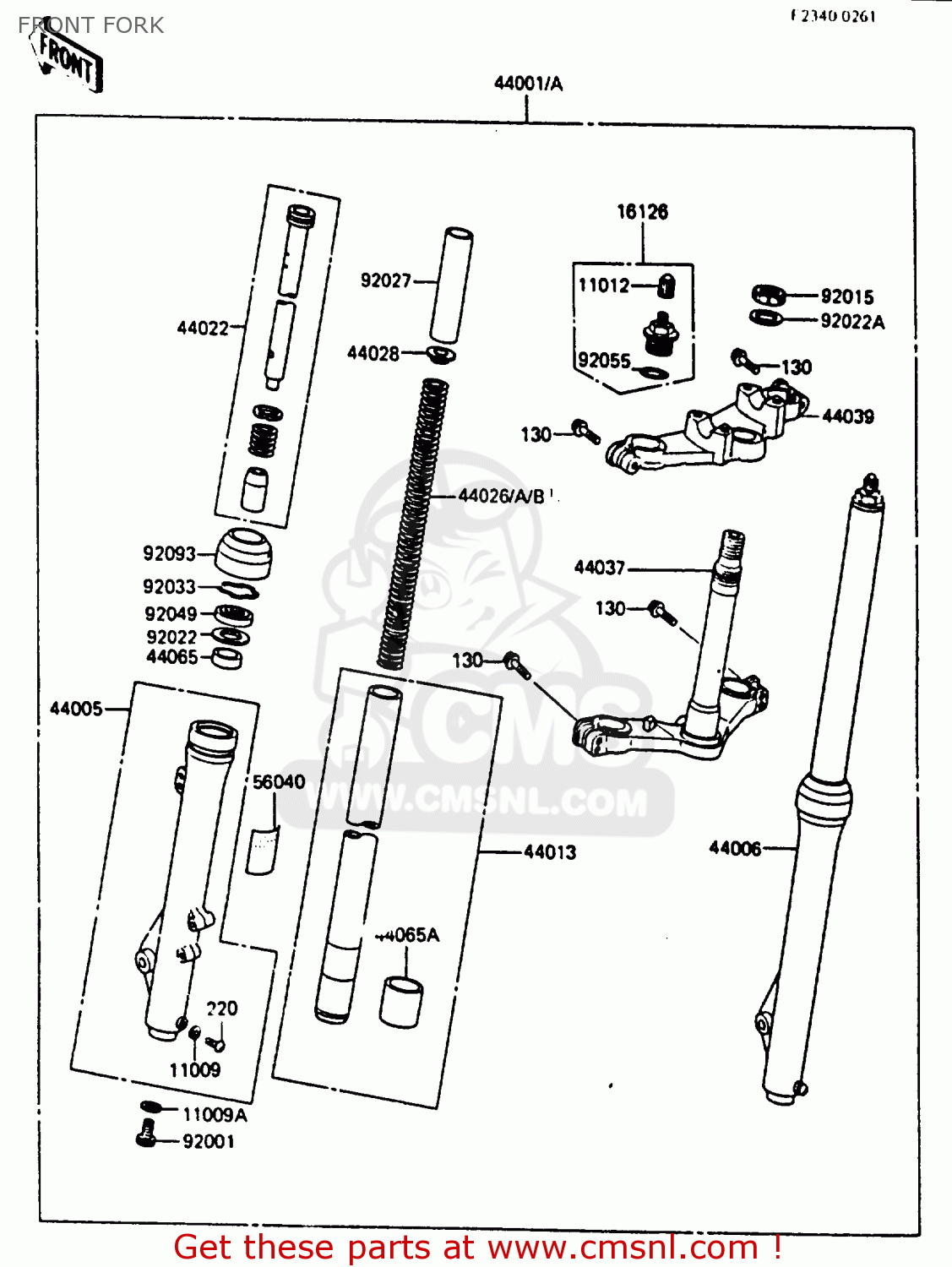 FRONT FORK KX80-J1 1986 UNITED KINGDOM AL