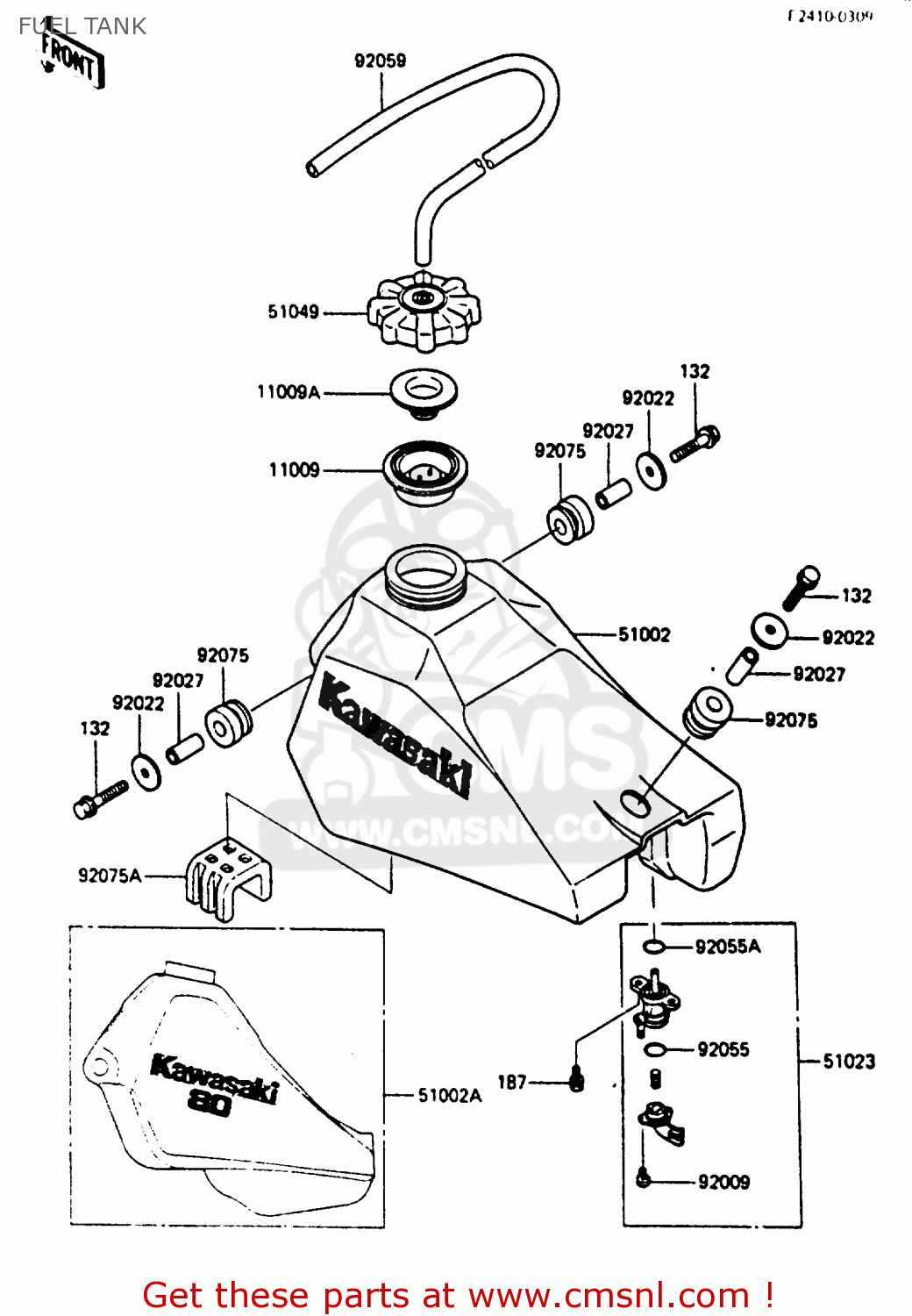 FUEL TANK KX80-J1 1986 UNITED KINGDOM AL