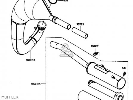 MUFFLER - KX80-J1 1986 UNITED KINGDOM AL
