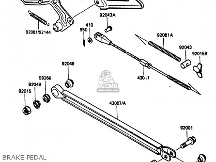 BRAKE PEDAL - KX80-J1 1986 UNITED KINGDOM AL