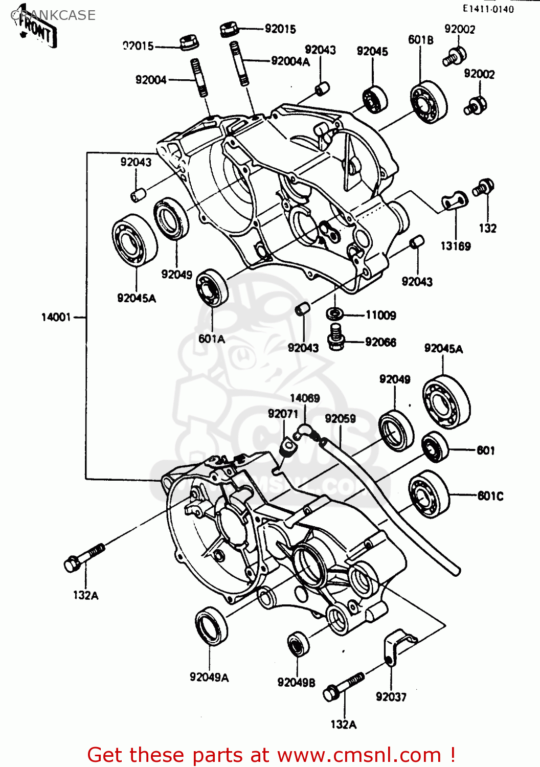 CRANKCASE KX80-J2 1987 UNITED KINGDOM