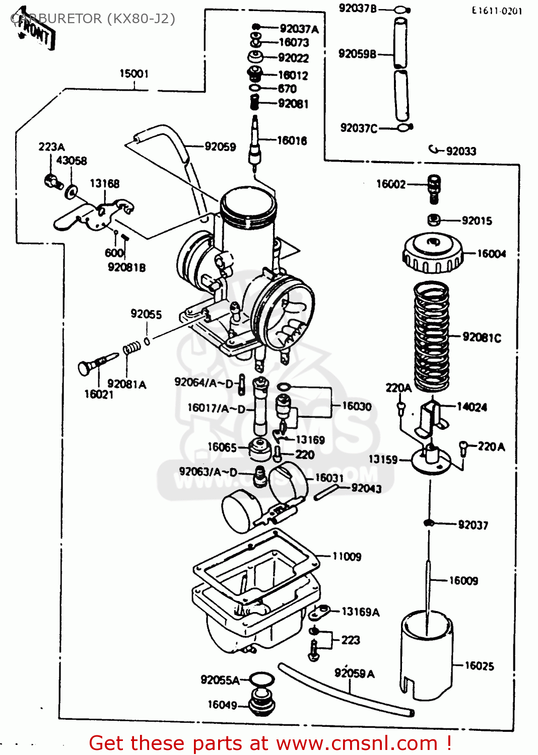 CARBURETOR (KX80-J2) KX80-J2 1987 UNITED KINGDOM