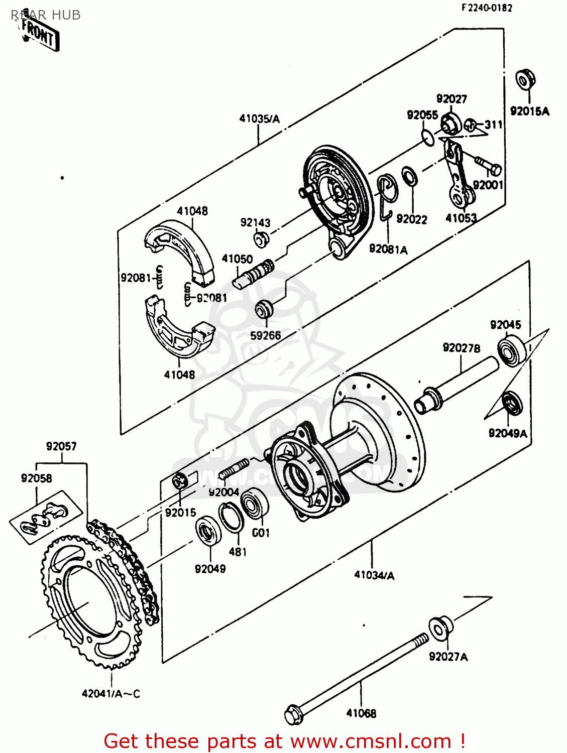 REAR HUB KX80-J2 1987 UNITED KINGDOM