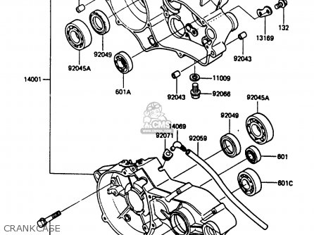 CRANKCASE - KX80-J2 1987 UNITED KINGDOM