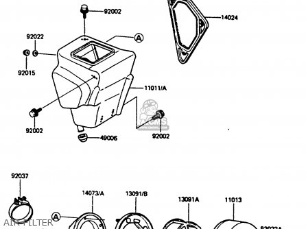 AIR FILTER - KX80-J2 1987 UNITED KINGDOM
