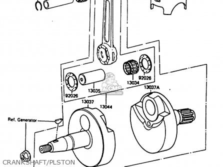 CRANKSHAFT/PLSTON - KX80-J2 1987 UNITED KINGDOM
