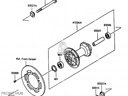 FRONT HUB - KX80-J2 1987 UNITED KINGDOM