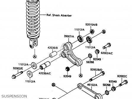 SUSPENSION - KX80-J2 1987 UNITED KINGDOM