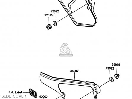 SIDE COVER - KX80-J2 1987 UNITED KINGDOM