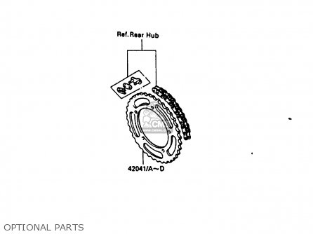 OPTIONAL PARTS - KX80-J2 1987 UNITED KINGDOM