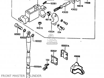 FRONT MASTER CYLINDER - KX80-J2 1987 UNITED KINGDOM