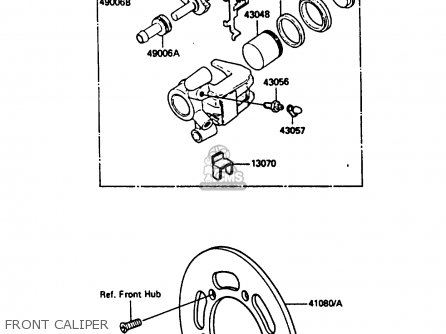 FRONT CALIPER - KX80-J2 1987 UNITED KINGDOM