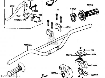 HANDLEBAR - KX80-J2 1987 UNITED KINGDOM
