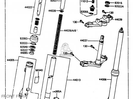 FRONT FORK - KX80-J2 1987 UNITED KINGDOM