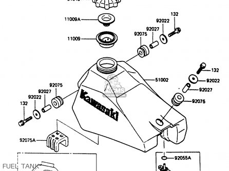 FUEL TANK - KX80-J2 1987 UNITED KINGDOM