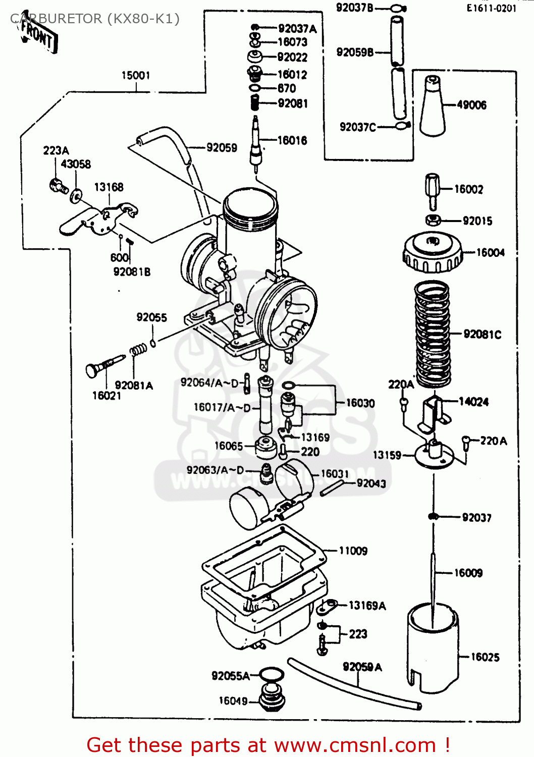 CARBURETOR (KX80-K1) KX80-K1 1986