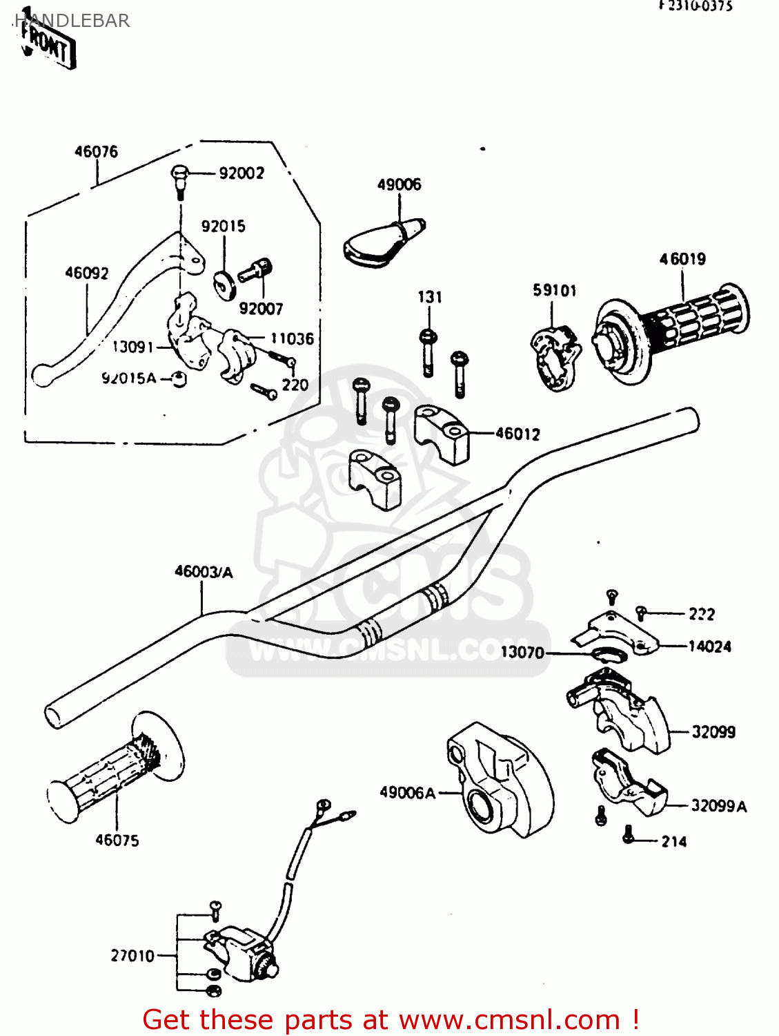 HANDLEBAR KX80-K1 1986