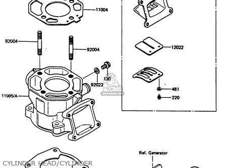CYLINDER HEAD/CYLINDER - KX80-K1 1986