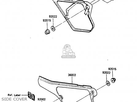 SIDE COVER - KX80-K1 1986