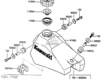 FUEL TANK - KX80-K1 1986
