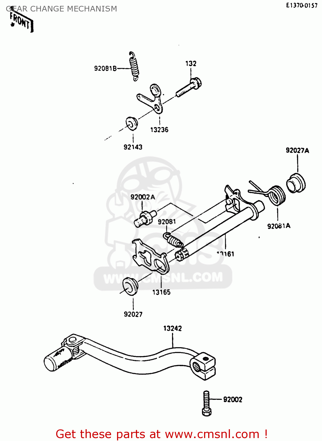 GEAR CHANGE MECHANISM KX80-K2 1987 WEST GERMANY