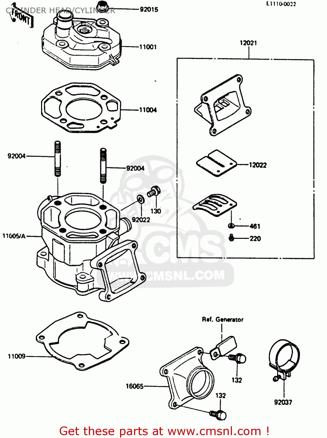 CYLINDER HEAD/CYLINDER KX80-K2 1987 WEST GERMANY