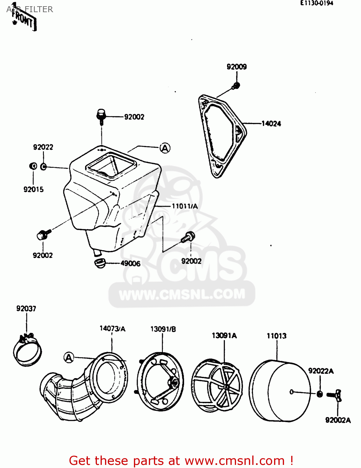 AIR FILTER KX80-K2 1987 WEST GERMANY