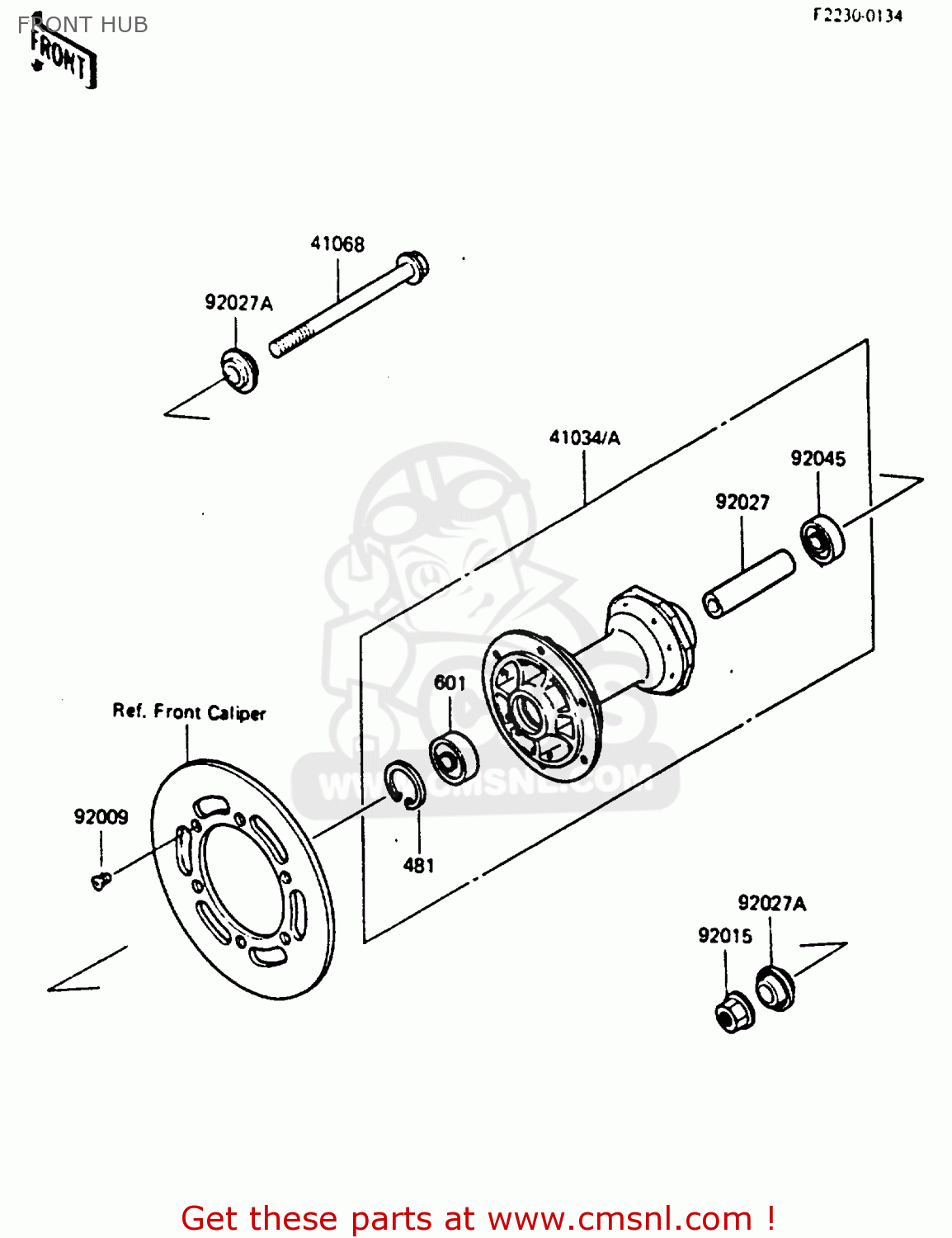 FRONT HUB KX80-K2 1987 WEST GERMANY