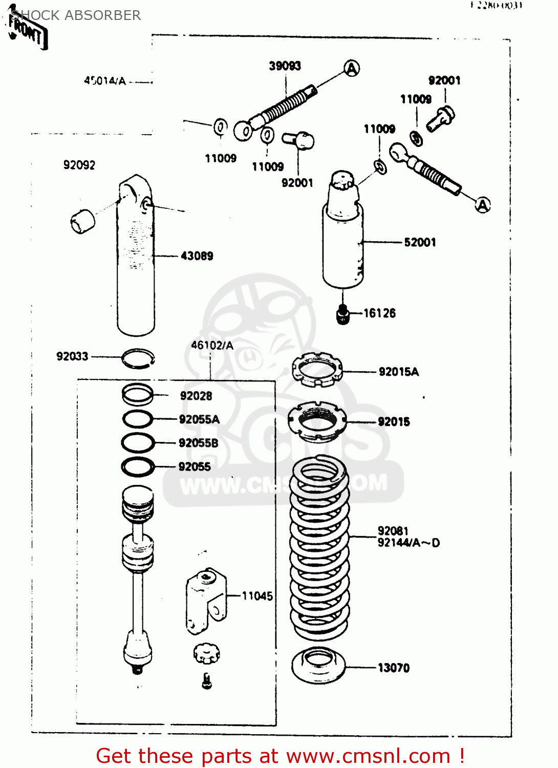 SHOCK ABSORBER KX80-K2 1987 WEST GERMANY