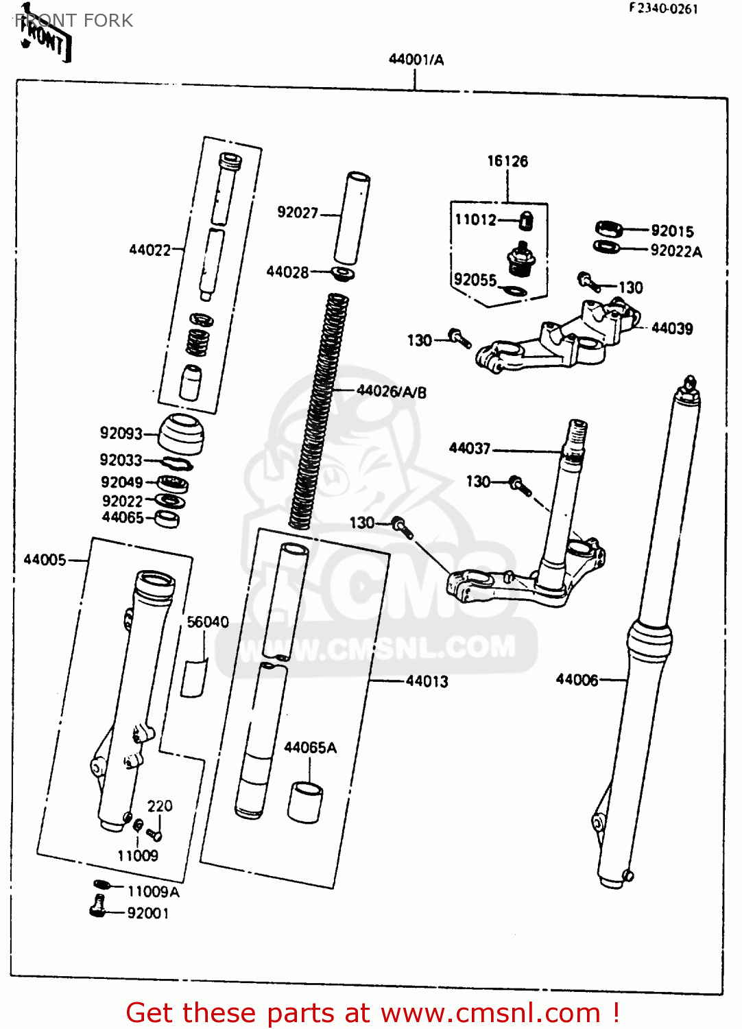 FRONT FORK KX80-K2 1987 WEST GERMANY