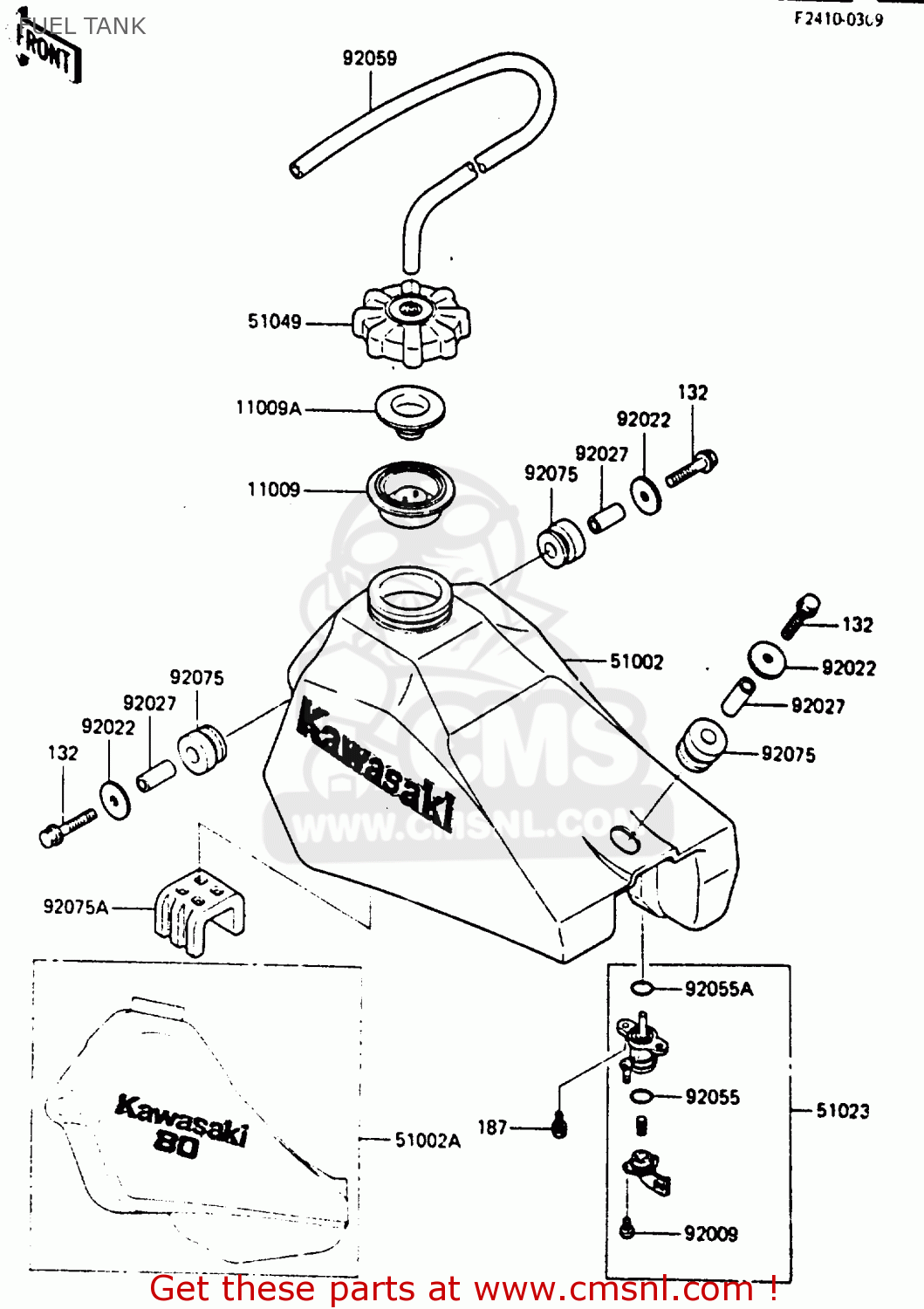 FUEL TANK KX80-K2 1987 WEST GERMANY