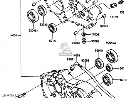 CRANKCASE - KX80-K2 1987 WEST GERMANY