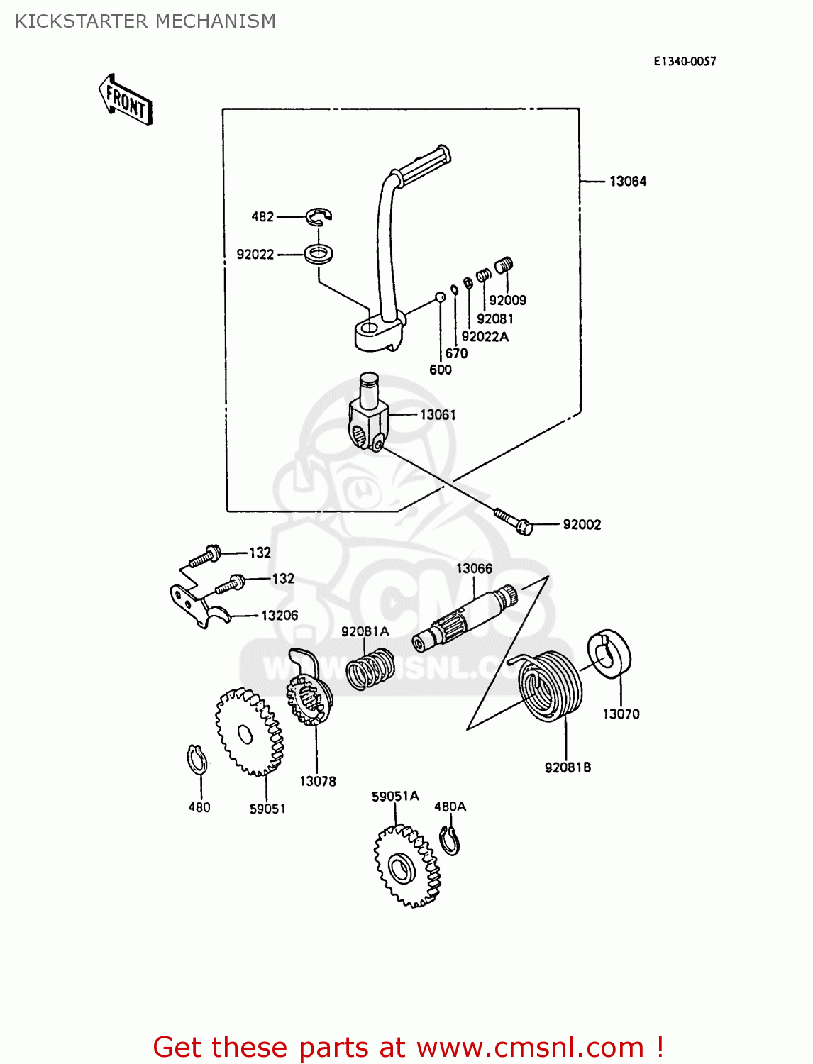 KICKSTARTER MECHANISM KX80-L1 1988 UNITED KINGDOM AL