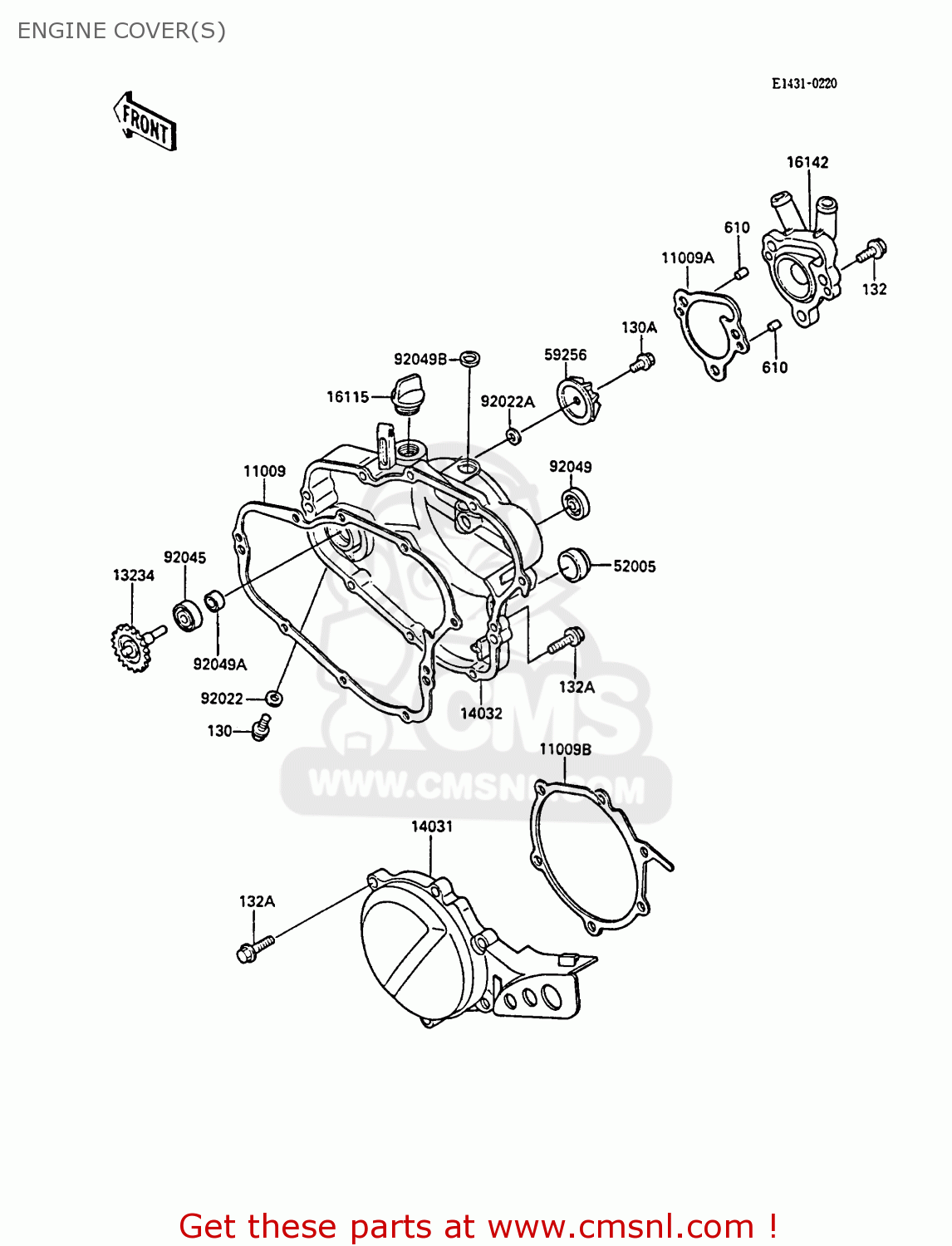 ENGINE COVER(S) KX80-L1 1988 UNITED KINGDOM AL