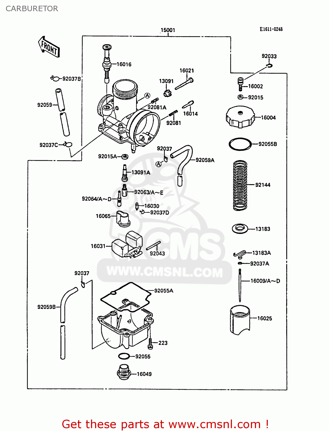 CARBURETOR KX80-L1 1988 UNITED KINGDOM AL