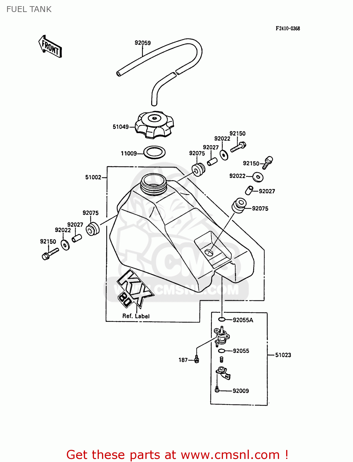FUEL TANK KX80-L1 1988 UNITED KINGDOM AL