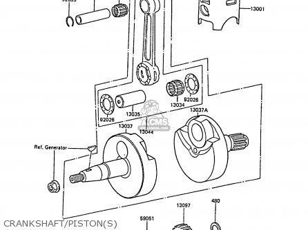 CRANKSHAFT/PISTON(S) - KX80-L1 1988 UNITED KINGDOM AL